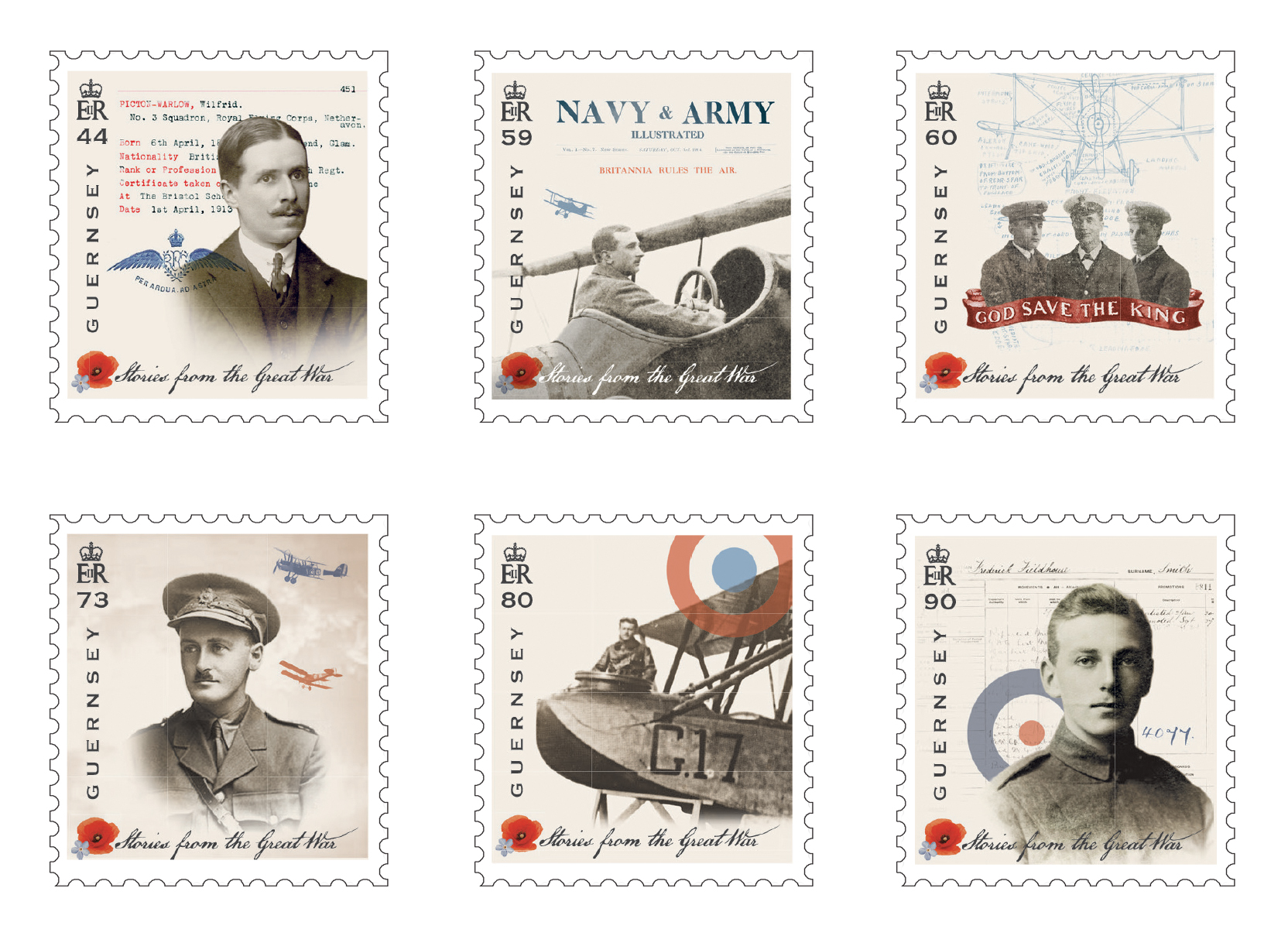 Set of 6 Stamps